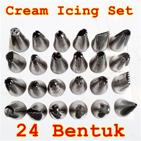 Jual Spuit Cetakan Krim Kue Tart Roti Kop Cream Tar Set Icing Bakery