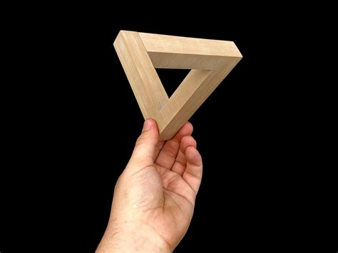 Modern Anamorphic Home Art Sculpture Penrose Triangle Optical Etsy