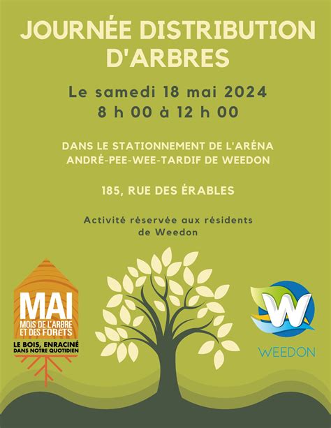 Journée de distribution d arbres 18 mai 2024 Municipalité de Weedon