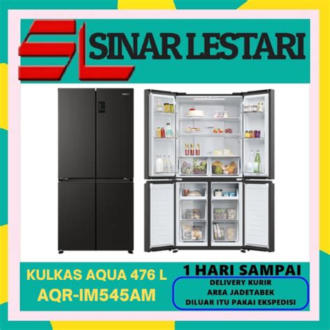 Promo Aqua Aqr Im Am Kulkas Side By Side Pintu Liter Anti