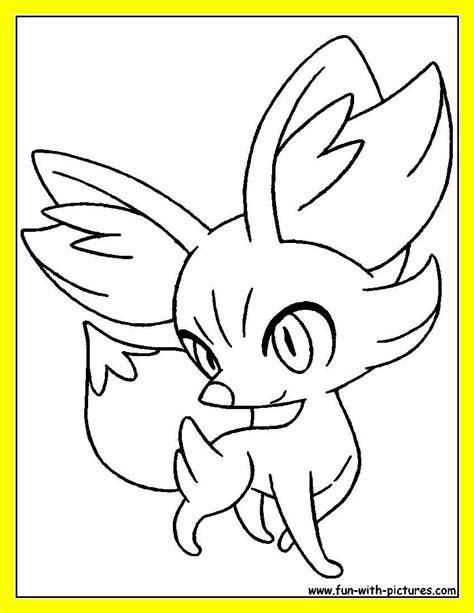 Pokemon Coloring Pages Fennekin At Free Printable