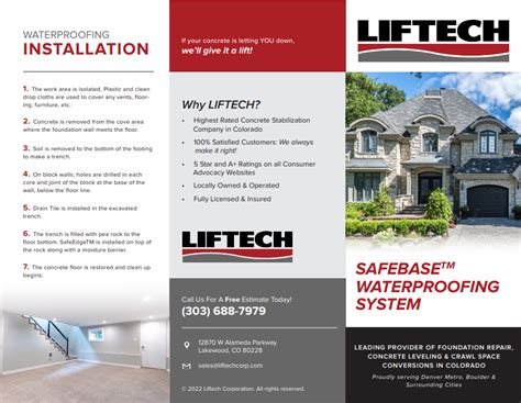 Crawl Space Encapsulation Vapor Barrier Waterproofing Liftech