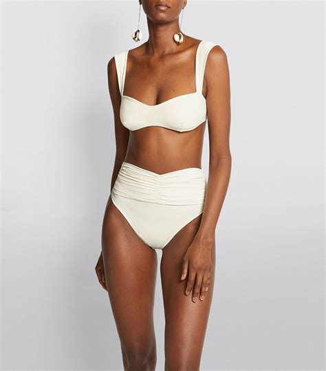 Womens Magda Butrym Ivory Bustier Bikini Top Harrods UK