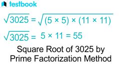 Square Root Of 3025 By Prime Factorization Long Division Method