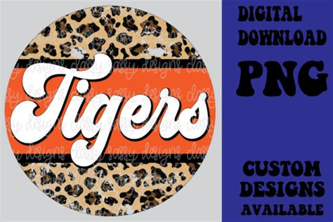 Tiger Mascot Orange Leopard Print Graphic By Nikki Lawson L Heureux