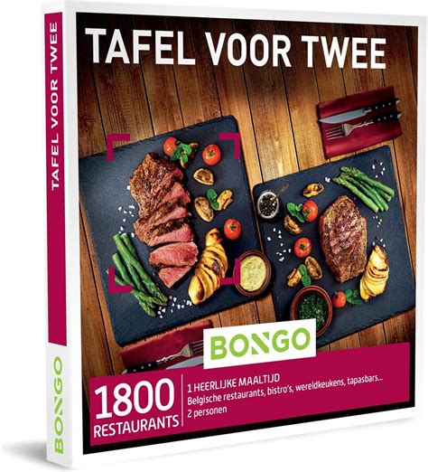 Bongo Bon Tafel Voor Twee Cadeaubon Cadeaukaart Cadeau Voor Man Of