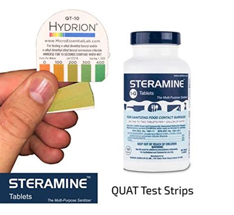 Steramine Quat Test Strips X Qt Test Strips To Measure Ppm