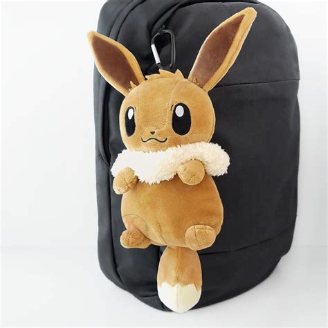 Pok Mon Eevee Big Plush Pouch With Carabiner Cm Ebay