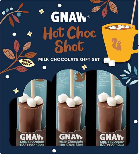 Gnaw Hot Choc Shot Milk Chocolate Gift Set 150g Approved Food