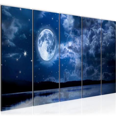 Runa Art Tableau D Coration Murale Ciel Lune X Cm Panneaux