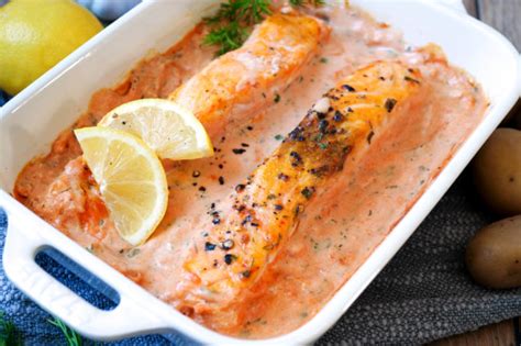 Lachs Sahne Gratin