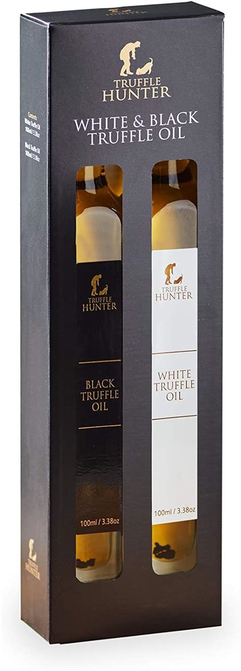 TruffleHunter Black White Truffle Oil Set Extra Virgin Olive Oil