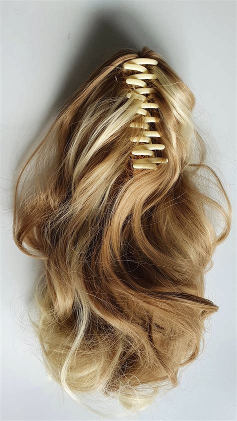 Paardenstaart Hair Extension Goud Blond Licht Blond Lang Slag 30 CM