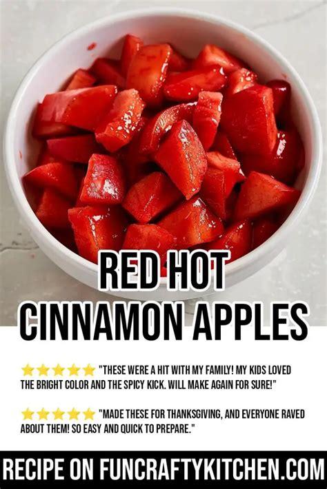 Red Hot Cinnamon Apples FunCraftyKitchen