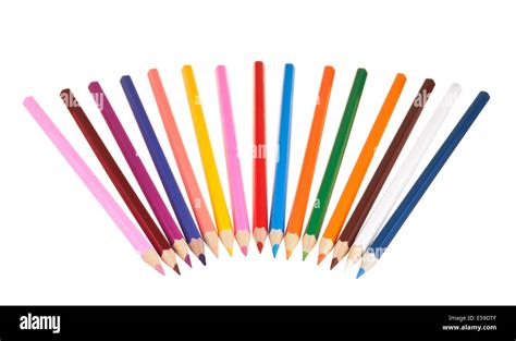 Color Pencils Isolated On A White Background Stock Photo Alamy