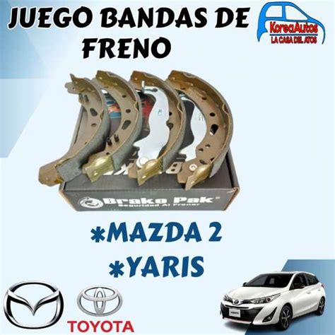 JUEGO BANDAS DE FRENO MAZDA 2 YARIS