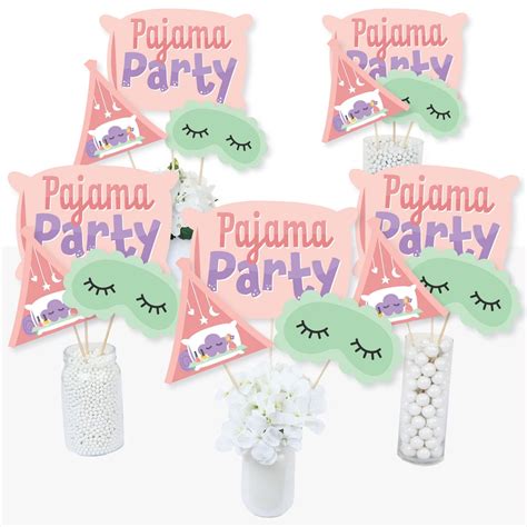 Pajama Slumber Party Girls Sleepover Birthday Party Centerpiece Sticks