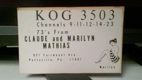 CB RADIO QSL Postcard Nude Sexy Girl Comic Mathias 1970s Pottsville Pennsylvania 13 33