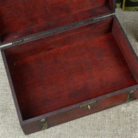 1pc Vintage Jewelry Box Handmade Decorative Wood B Grandado