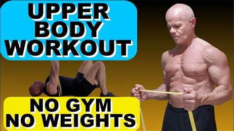 Upper Body Workout Without Weights No Gym No Weights Youtube