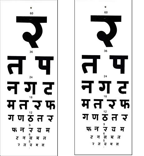 Agarwals™ Eye Vision Test Chart Hindi Pack Of 2 Snellen