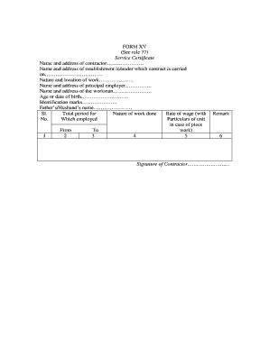 Service Certificate Form Xv Fill And Sign Printable Template Online