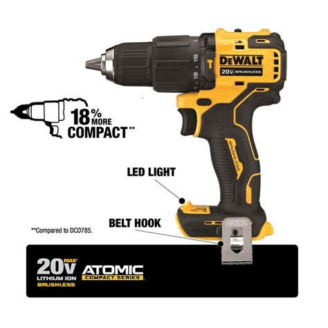 Dewalt Dck279c2 20v Max Atomic Lithium Ion Cordless Hammer Drill Combo Kit