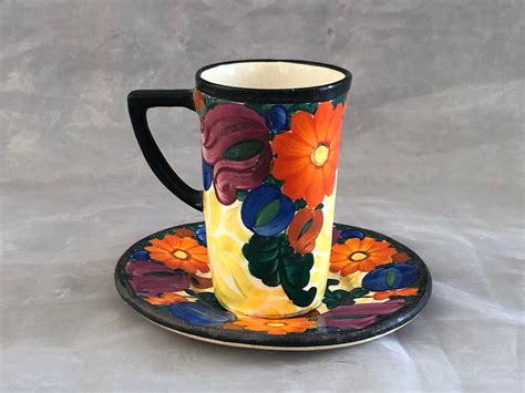 Joseph Mrazek Pottery Bohemian Folk Art Hand Painted Art Etsy Hand