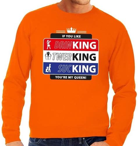 Oranje Kingsday If You Like Sweater Voor Heren Koningsdag Kleding S