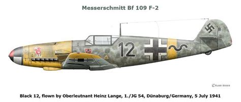 Messerschmitt Bf F Black Flown By Oberleutnant Heinz Lange