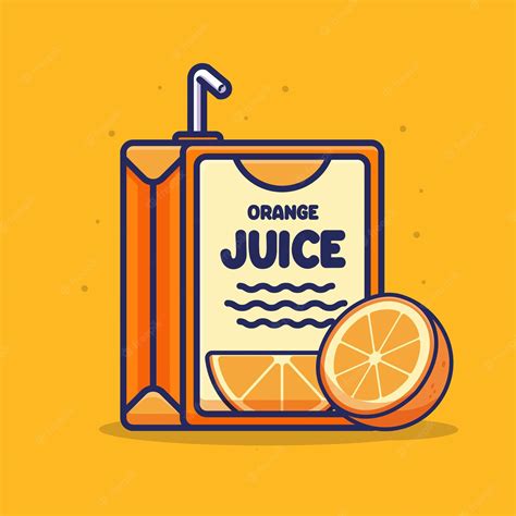 Premium Vector Orange Juice Cartoon Vector Icon Illustration Isolated Object