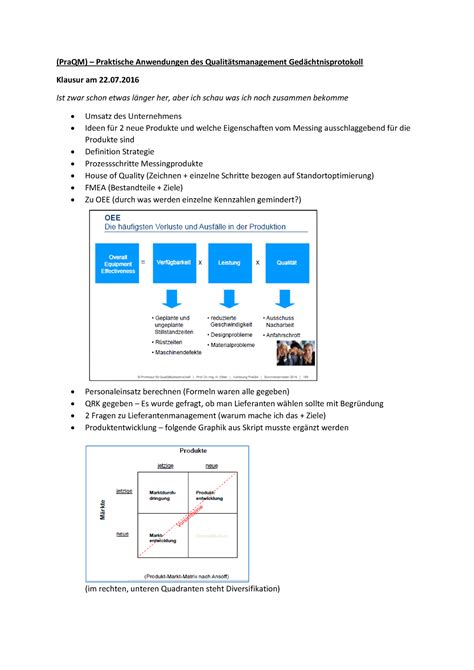 2016 SS Pra QM Otten Gedaechtnisprotokoll PraQM Praktische