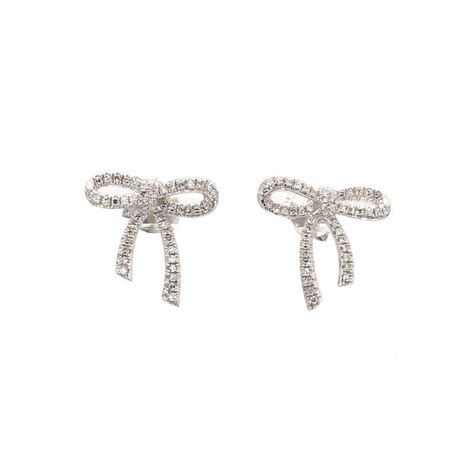 Diamond Bow Stud Earrings Bailey S Fine Jewelry