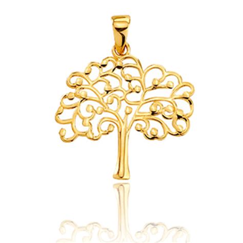 Pendentif Arbre de vie ajouré Or jaune 375 Vandona