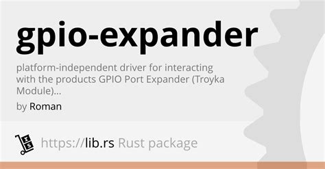 GpioExpander Embedded Dev In Rust Lib Rs