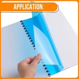 PVC Binding Cover 100pcs Blue 200 Microns A4 Short Legal Officom