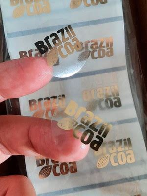 Adesivo Transparente Hot Stamping Cm Dourado Elo