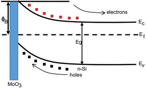 Schematic Energy Band Diagram Of The Moo3n Si Schottky Junction