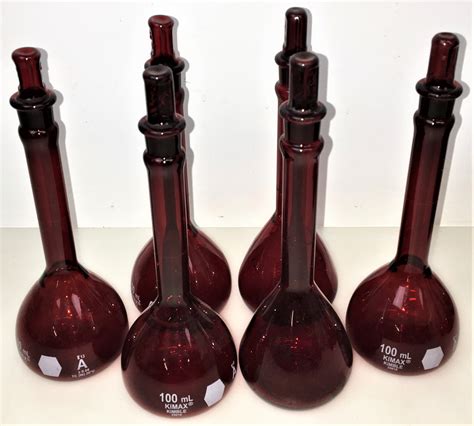 Used 100mL Amber Volumetric Flask Class A For Sale At Chemistry RG