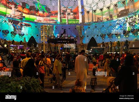 Dubai attractions and inner cities - view of the Dome of Al Wasl Plaza ...