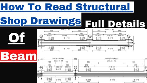 How To Read Structural Shop Drawings Of Beam How To Read Beam Cross Section And Long Section