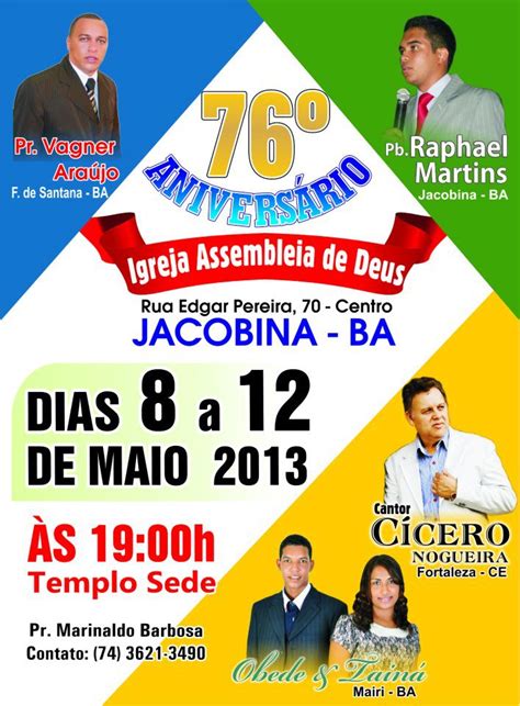 76º Aniversário da Igreja Assembleia de Deus em Jacobina Itinga Gospel