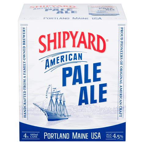 Shipyard American Pale Ale Beer 4 X 440ml Ales Iceland Foods