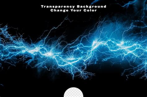 Blue Lightning Abstract Electrical Background Premium Ai Generated Psd