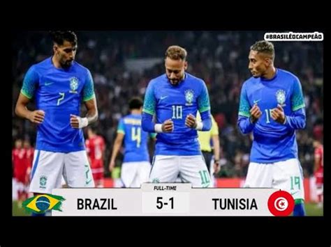 Brazil Vs Tunisia All Goals Extended Highlights Youtube