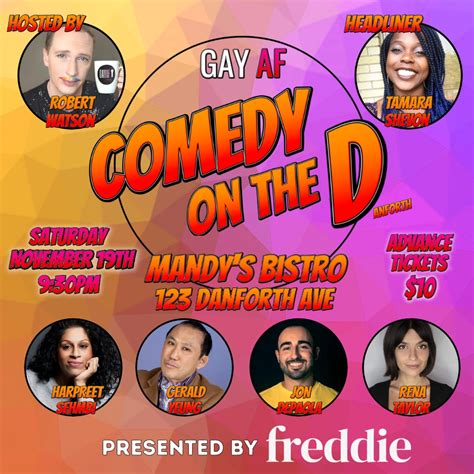 Comedy On The D Headliner TAMARA SHEVON Gay AF Comedy At Mandy S