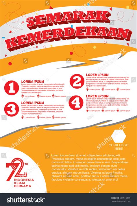 Poster Lomba Agustus Indonesia Stock Vector Royalty Free