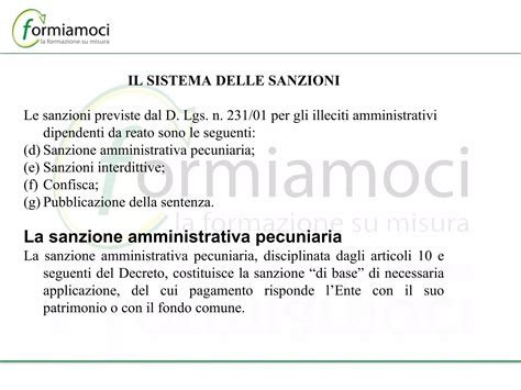 5 Sanzioni D Lgs 231 Del 2001 PPT