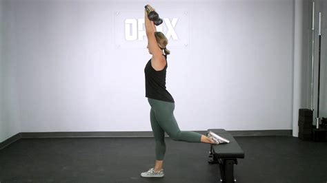 Kettlebell Overhead Rear Foot Elevated Split Squat OPEX Exercise