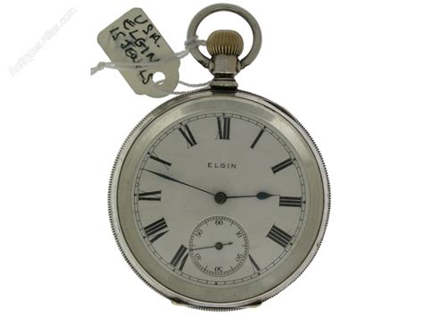 Antiques Atlas Elgin Silver Open Face Pocket Watch Usa